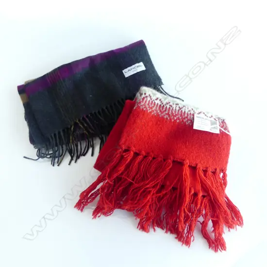 SHETLAND PURE WOOL SCARF & LANCEL PARIS WOOL SCARF 