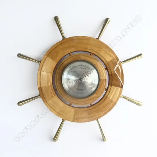 SHIPS WHEEL BAROMETER Dia.450mm