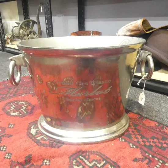 LG SILVER METAL CHAMPAGNE BUCKET H.250MM W.390MM