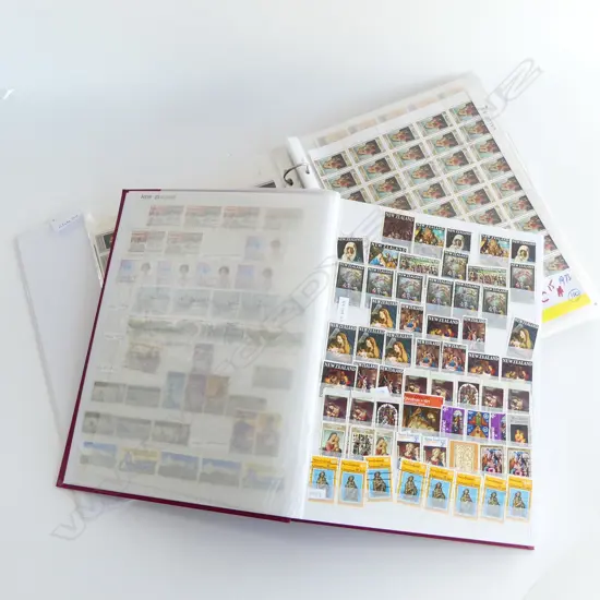 2 STAMP ALBUMSNZ STAMPS & UNFRANKED STAMPS