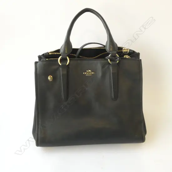 BLACK COACH BAG WITH WALLET
