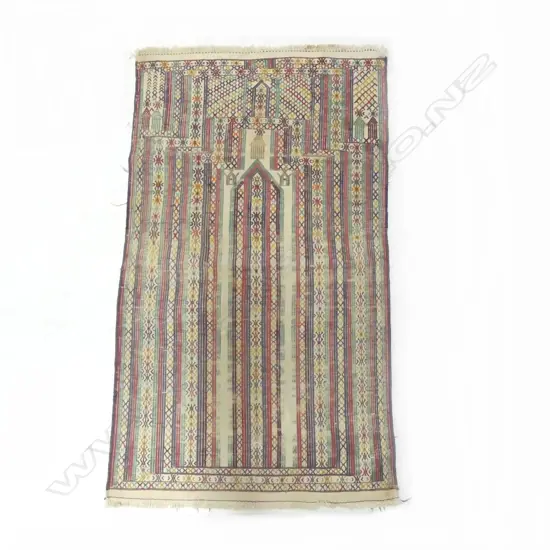 FINELY KNOTTED KELIM PRAYER RUG L1130 W750MM