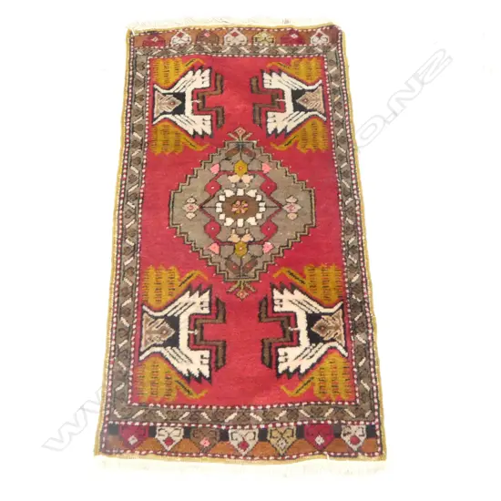 SMALL PERSIAN HAND KNOTTED RUG AUTUMN COULORS L1000 W500