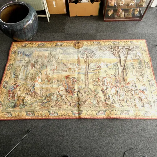 MODERN FLEMISH TAPESTRY 'OLD BRUSSELS', 210x120mm