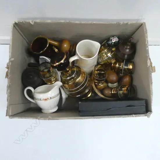 ASST. CHINA, COMPACTS, WOODEN EGGS ETC