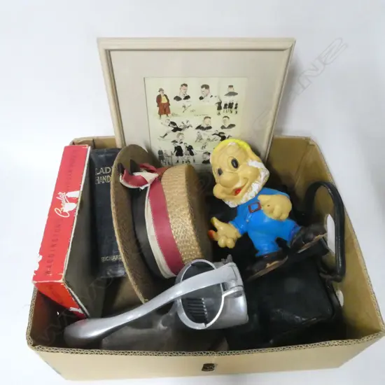 'SOME FLEETING IMPRESSIONS OF THE NEW ZEALANDERS', VINTAGE W. GERMAN JUICER, PUZZLE, etc