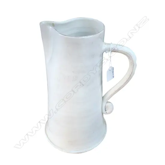 WHITE ITALIAN POTTERY JUG H300MM