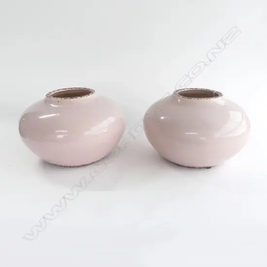PR MODERN PINK CRACKLE GLAZE VASES H.185mm