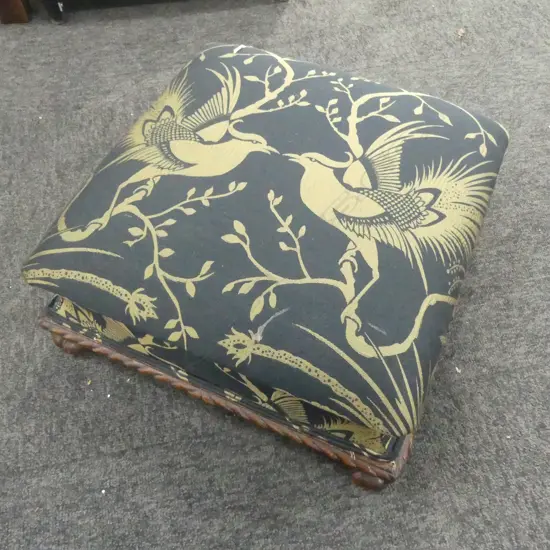 UPHOLSTERED FOOTSTOOL
