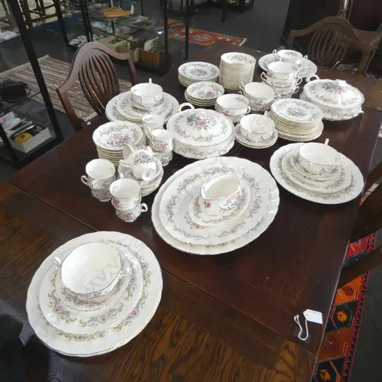 ROYAL STANDARD 'MANDARIN' BONE CHINA DINNER SET w SERVING DISHES & PLATES