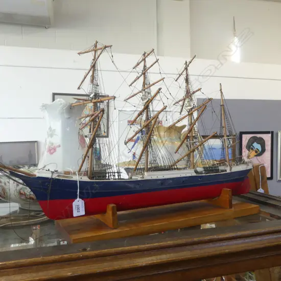 SCRATCH BUILT MODEL OF THE SHIP 'PAMIR' L.760mm (needs attention)