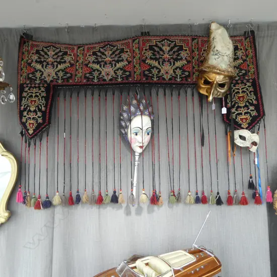 ANTIQUE PERSIAN HAND KNOTTED TENT BANNER