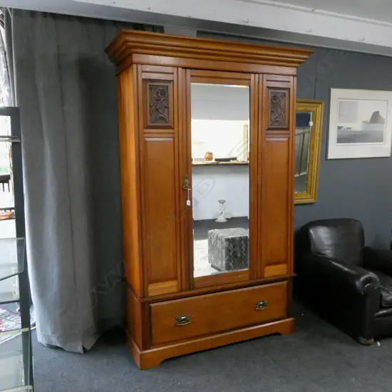 19thC KAURI WARDROBE 1440x565x2140mm