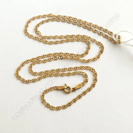 9ct YELLOW GOLD NECK CHAIN L.560mm 4.14gms