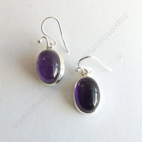 PR SILVER SET AMETHYST EARRINGS