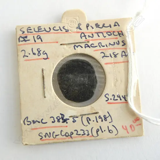 Seleucis & Pieria, Antioch. Macrinus. AD 217-218 2.68g