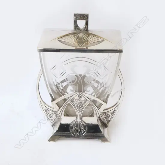 WMF LIDDED GLASS 2 HANDLED JAR