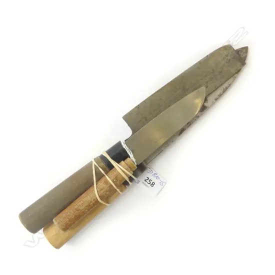 3 VINTAGE JAPANESE QUALITY STEEL CHEFS KNIFES all with maker's marks to blades longest 310mm