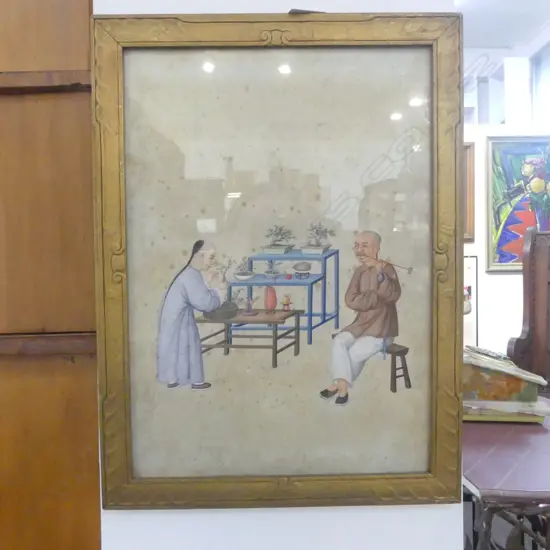 CHINESE PITH W/C 345x245mm (FOXING)