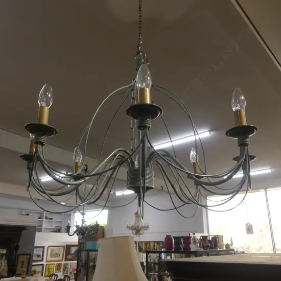 METAL 8 ARM CHANDELIER 780mm (DIAMETER) x 540mm