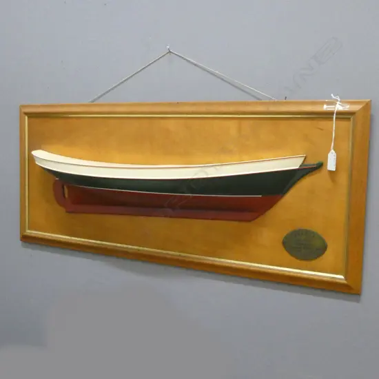 MOUNTED HALF MODEL OF THE 'BREEZE - DESIGNED & BUILT by RALPH SEWELL' L.855mm