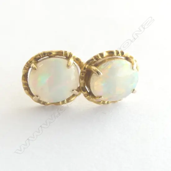 PR 14CT GOLD & OPAL EARRINGS no butterflies 1.5gms