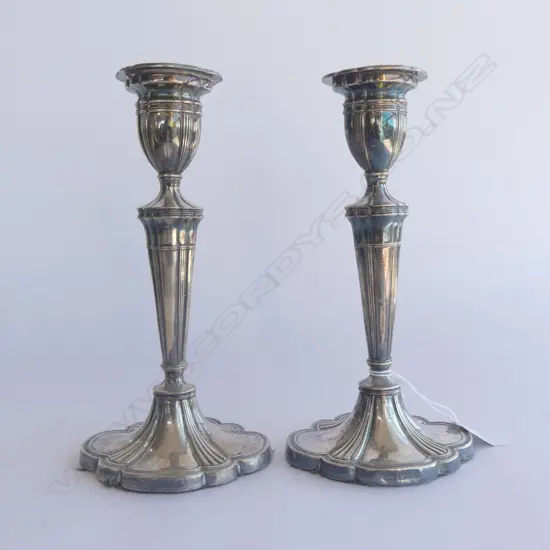 PR S/SILVER CANDLESTICKS WIEGHTED, LONDON 1967 H.210mm