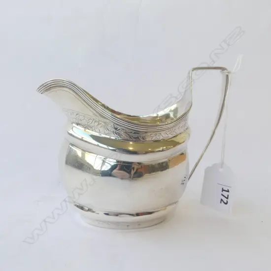 GEORGIAN STG SILVER JUG, LONDON 1809, 122.36gms