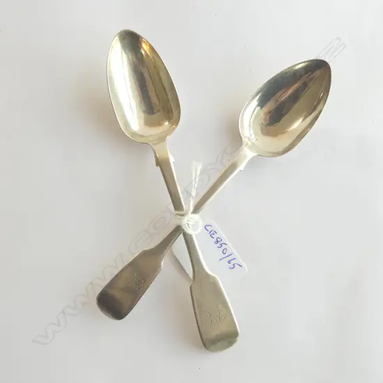 2 IRISH S/SILVER TEASPOONS 46GMS
