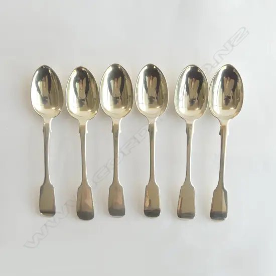 SET OF 6 VICT S/SILVER TEASPOONS 103GMS