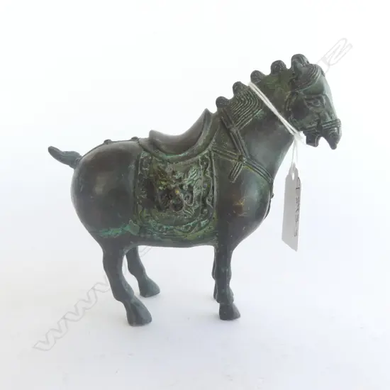 BRONZED CHINESE HORSE ORNAMENT H.120mm