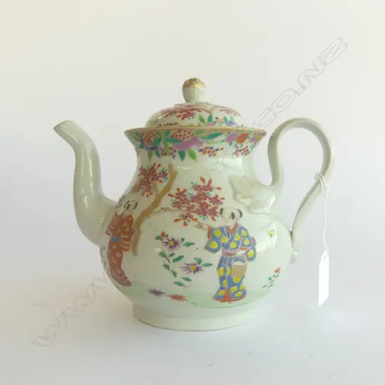 c.18/19thC CHINESE EXPORT WARE TEAPOT H.170mm