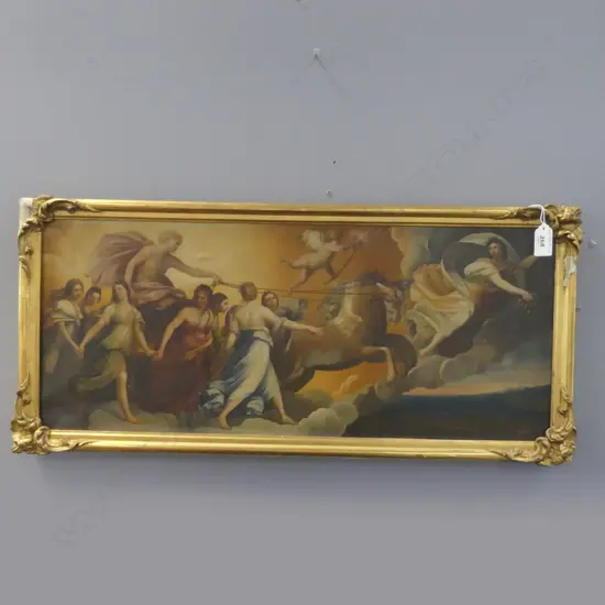 AFTER GUIDO RENI, THE TRUIMPH OF AURORA, OIL ON CANVAS, 250x600mm