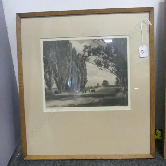 GEORGE CHANCE 'SUMMER DAY - SOUTH CANTERBURY NZ' B/W VINTAGE PHOTOGRAPH. Signed & entitled 230 x 275mm