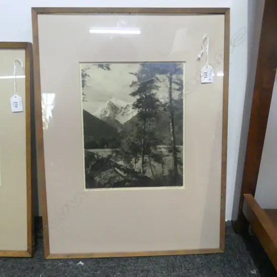 GEORGE CHANCE 'En Route Milford Sound Highway - NZ' B/W VINTAGE PHOTOGRAPH. Signed & entitled 270 x 215mm