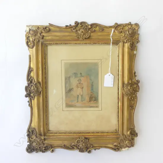 SMALL NAPOLEON WATERCOLOUR, DATE 1834 90x115mm