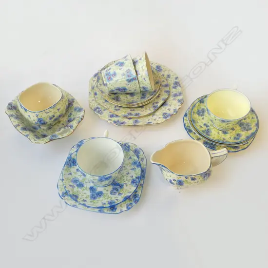 COLLECTION NELSON WARE TUNSTAL ETC AOF BLUE PANSY PAT CHINA