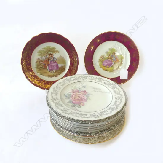 10 LIMOGE ETC CABINET PLATES DIA 180MM