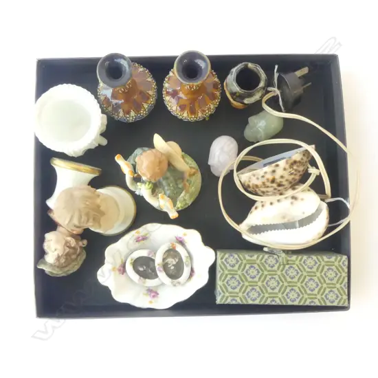 TRAY LOT 14 SMALL COLLECTABLES ORIENTAL CAPIDEMONTE ETC