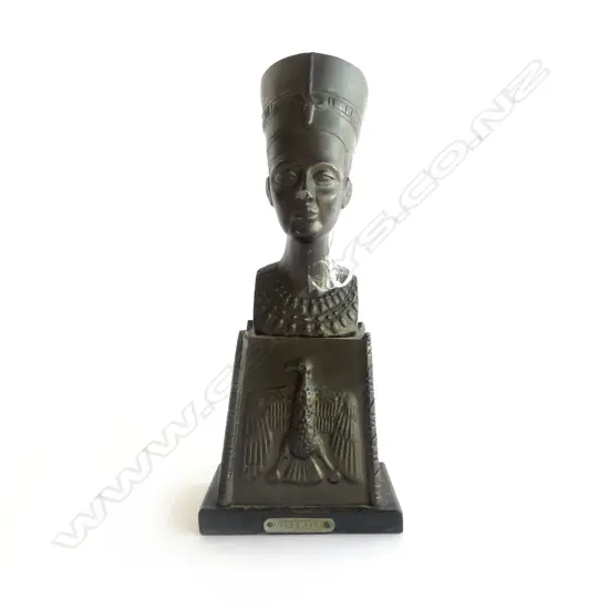 BRONZED 'NEFERTITI' BUST H.220mm