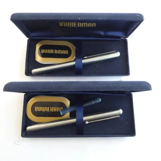 2 CASED WATERMAN FOUNTAIN PENS 