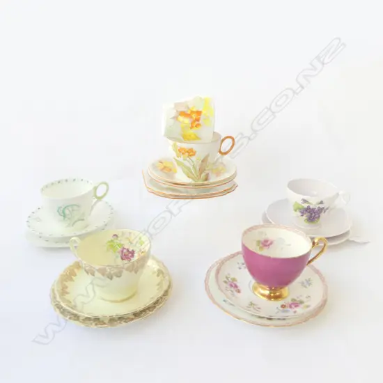 6 SHELLEY CHINA CSP SETS MIXED PATS