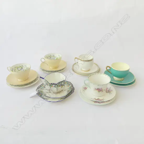 6 SHELLEY CHINA CSP SETS MIXED PATS