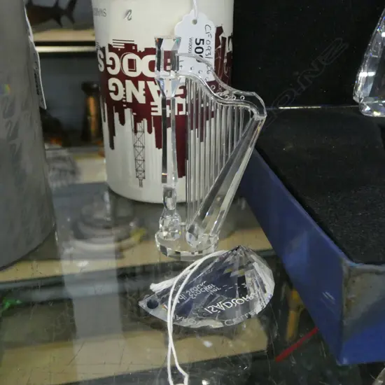 SWAROVSKI CRYSTAL HARP H100 & SMALL SWAROVSKI SIGN