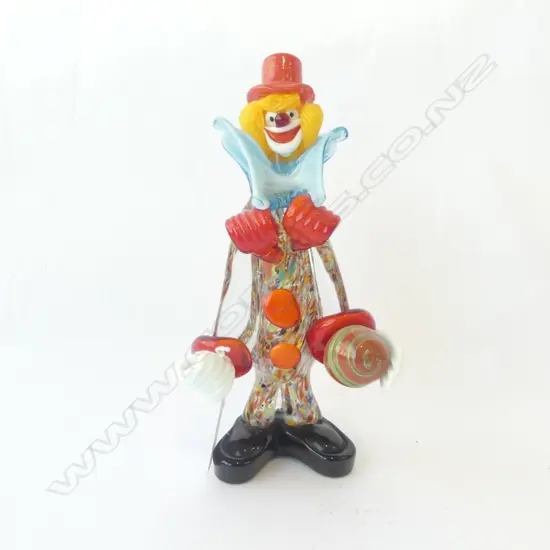 SIGNED MURANO GLASS CLOWN H.220mm