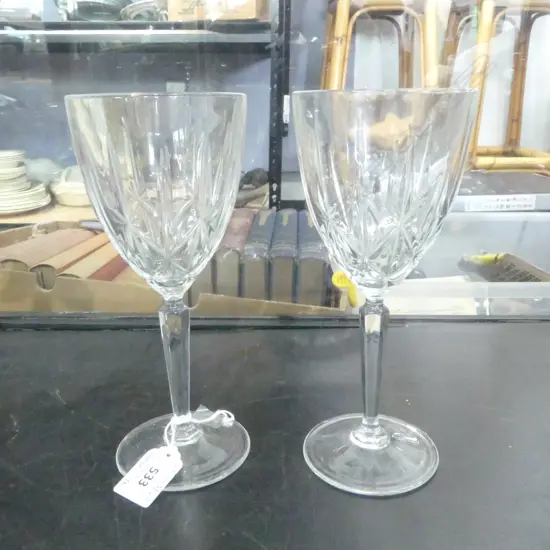 PR WATERFORD STEM WINE GLASSES H230MM PLUS BOXES