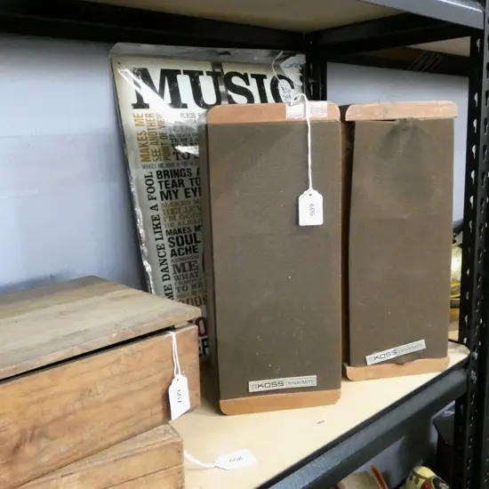 PR KOSS DYNAMITE MODEL M/80 SPEAKERS + GUITAR SIGN