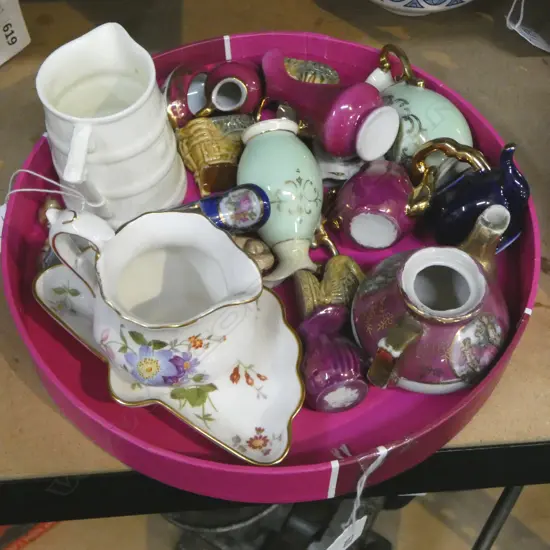 SMALL TRAY MINITURE LIMOGE & OTHER CHINA