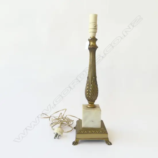 GILT & MARBLE BASED TABLE LAMP H540MM