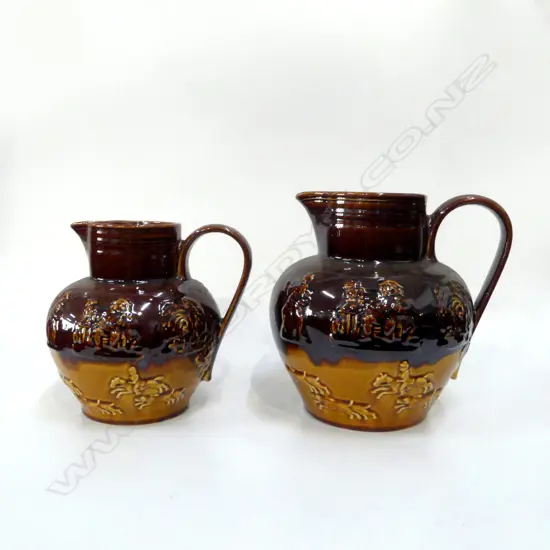 2 ENGLISH HARVEST JUGS H230 & 190MM